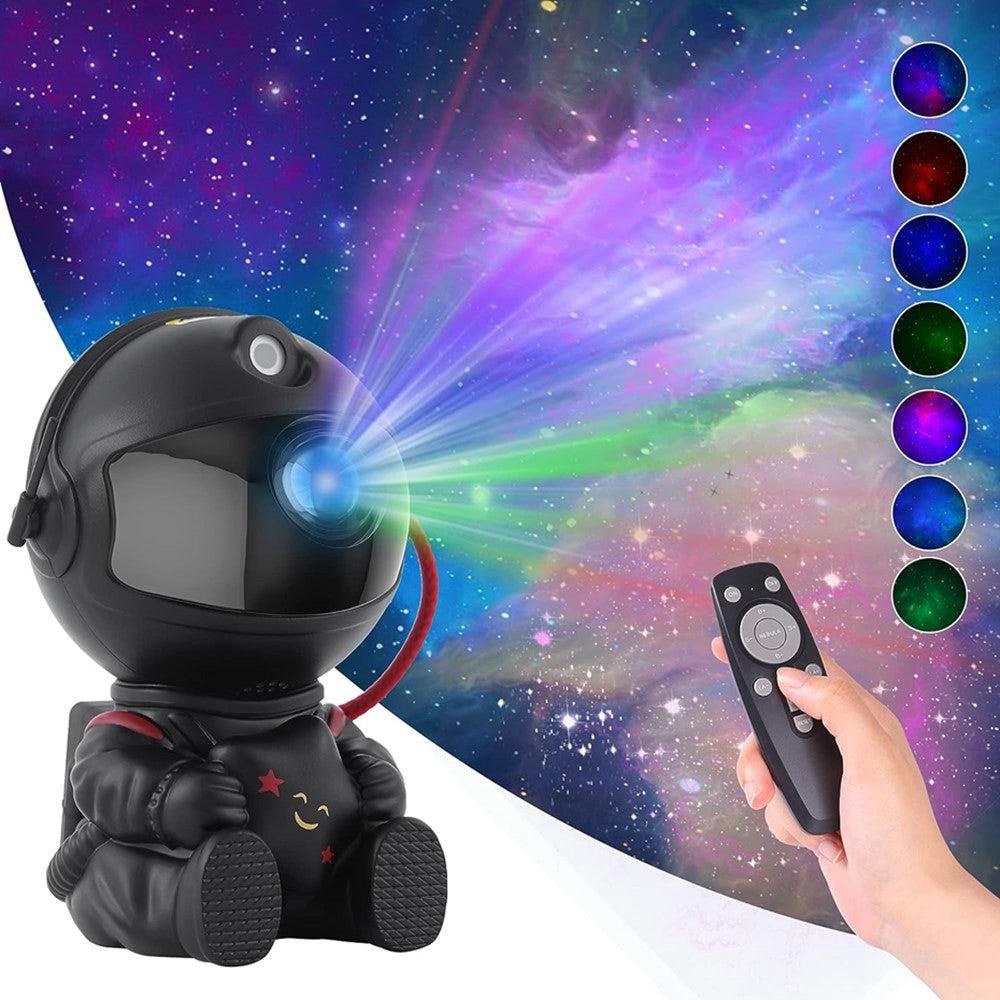 Proyector de Galaxias y Estrellas Tipo "Astronauta" Color Negro