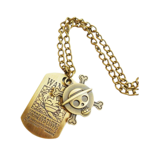 Collar One Piece – Monkey D. Luffy (Cadena Dorada)